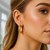 14K Yellow Gold Round Back to Back Hoop Earrings