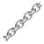 Rhodium Plated Rolo Chain Style Charm Bracelet in Sterling Silver