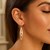 Tri-Tone Graduated Open Marquise Earrings in 10k Yellow,  White,  and Rose Gold