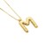 14K Yellow Gold Helium Initial M Pendant