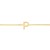 14K Yellow Gold Mini Initial P Bracelet