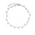 Sterling Silver Rhodium Plated Drop Bead Bracelet