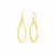 14k Yellow Gold Earrings with Polished Open Teardrop Dangles