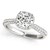 14k White Gold Round Halo Graduated Pave Shank Diamond Engagement Ring (1 1/3 cttw)