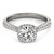 14k White Gold Round Halo Graduated Pave Shank Diamond Engagement Ring (1 1/3 cttw)
