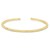 14k Yellow Gold High Polish Bead Cuff Bangle (3.00 mm)