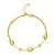 14K Yellow Gold Adjustable Puff Pebble Bracelet And Anklet