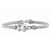 Italian Cable Bracelet with Diamond Accents in 18k Yellow Gold and Sterling Silver (5.00 mm)