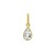 14K Yellow Gold Pear Aqua Charm Pendant