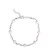 Sterling Silver Rhodium Plated Pearl Bead Bracelet