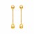 14k Yellow Gold Polished Teardrop Dangle Earrings