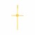 14k Yellow Gold Bar Style Cross Pendant