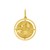 14K Yellow Gold Polished Lucky Symbols Disc Charm Pendant