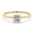 3/4 Carat Round Lab Grown IGI G/VS1 Diamond Solitaire Ring in 14K Yellow Gold