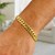 Semi Solid Miami Cuban Bracelet in 14k Yellow Gold  (9.10 mm)