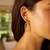 14K Yellow Gold Polished Oval Linked Hoop Earrings