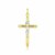 Two Tone Cross Pendant in 14k Gold