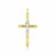 Two Tone Cross Pendant in 14k Gold