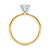 1 Carat Princess Lab Grown IGI G/VS1 Diamond Solitaire Ring in 14K Yellow Gold
