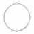 Sterling Silver Serpentine Style Necklace with Cubic Zirconias
