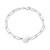 Sterling Silver Rhodium Plated Engravable Circle Paperclip Bracelet (2.10 mm)