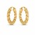 14k Yellow Gold Rope Hoop Earrings