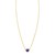14K Yellow Gold Amethyst Heart Necklace (1.50 mm)