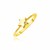 14k Yellow Gold Polished Star Ring with Diamond