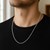 Diamond Cut Cable Link Chain in 14k White Gold (2.60 mm)