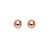 Round Shiny Stud Earrings in 14k Rose Gold (3mm)