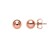 Round Shiny Stud Earrings in 14k Rose Gold (3mm)