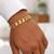 Curved Motif Chain Link Mens Bracelet in 14k Two-Tone Gold (7.85 mm)