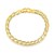 Curved Motif Chain Link Mens Bracelet in 14k Two-Tone Gold (7.85 mm)