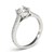 14k White Gold Graduated Single Row Round Diamond Engagement Ring (1 1/3 cttw)