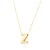 14K Yellow Gold Yours Truly Block Letter Initial Z Necklace