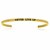 Yellow Stainless Steel Never Give Up Cuff Bracelet
