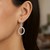 Diamond Accented Cable Oval Drop Earrings in Rhodium Finished Sterling Silver.(.05cttw)