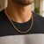 Solid Diamond Cut Round Franco Chain in 14k Yellow Gold (4.00 mm)