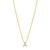 14K Yellow Gold Mini Diamond A Initial Pendant Necklace