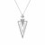 Graduated Textured Triangle Pendant in Sterling Silver