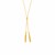 Adjustable Lariat Necklace with Chain Tassels in 14k Yellow Gold