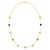 14K Yellow Gold Oval Gemstone and Bead Necklace