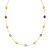 14K Yellow Gold Oval Gemstone and Bead Necklace