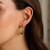Rope Texture Graduated Hoop Earrings in 14k Yellow Gold