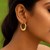 Rope Texture Graduated Hoop Earrings in 14k Yellow Gold