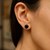 Black Tone Faceted Cubic Zirconia Stud Earrings in 14k White Gold(6mm)