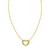 14K Yellow Gold Braided Open Heart Necklace