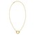 14K Yellow Gold Braided Open Heart Necklace