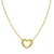 14K Yellow Gold Braided Open Heart Necklace