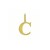 14K Yellow Gold Initial C Charm Pendant